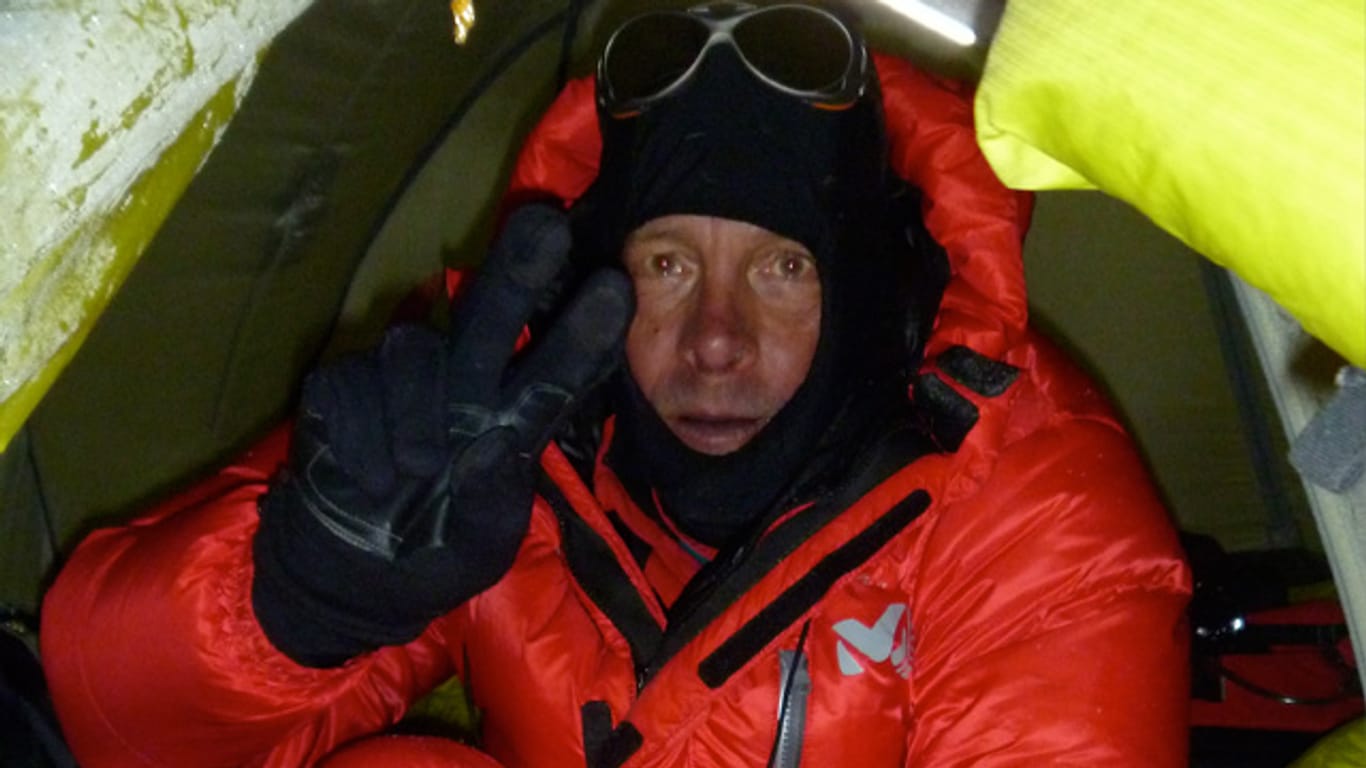 Andreas Friedrich vor dem Gipfelaufstieg am Manaslu.