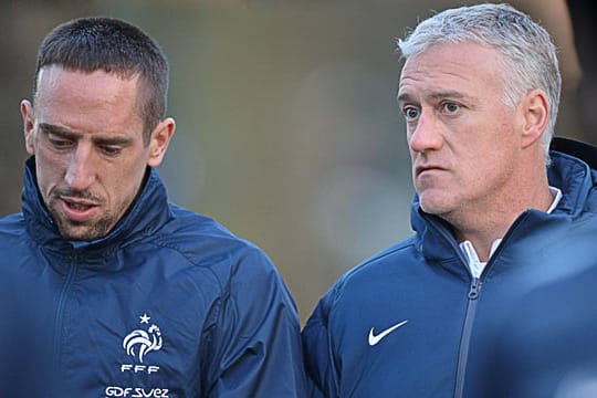 Franck Ribéry und der französische Nationalcoach Didier Deschamps.