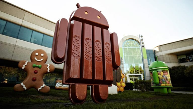 Android-Statue KitKat vor dem Google-Campus