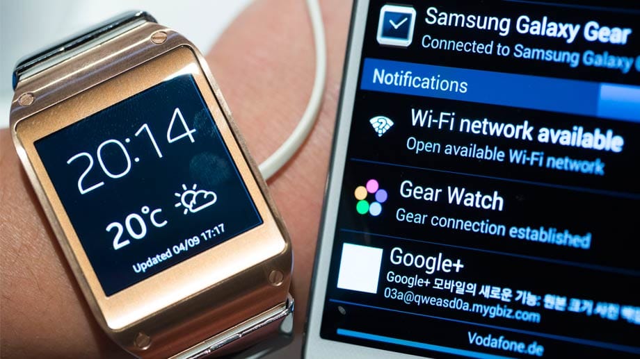 Samsung Galaxy Gear und Samsung Smartphone