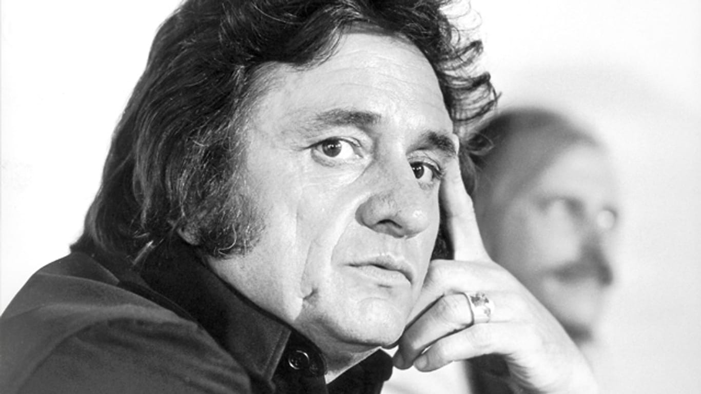 US-Country-Sänger Johnny Cash, aufgenommen während einer Pressekonferenz 13.09.1975 in München.