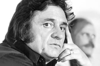 US-Country-Sänger Johnny Cash, aufgenommen während einer Pressekonferenz 13.09.1975 in München.