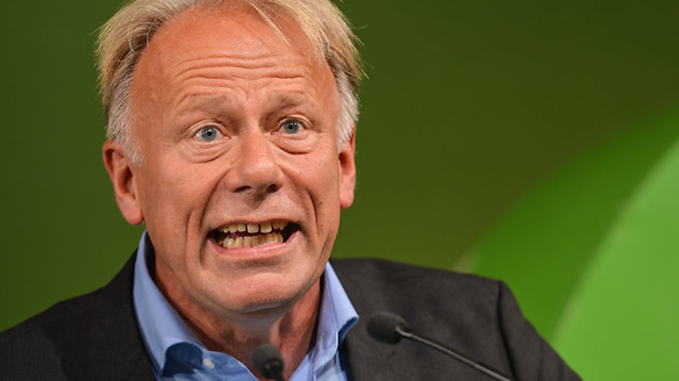 Grünen-Spitzenkandidat Jürgen Trittin rief seine Partei zu entschlossenem Kampf auf.