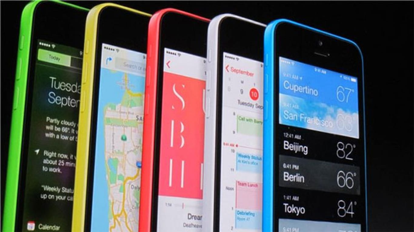 Das iPhone 5C erscheint in bunten Farben.