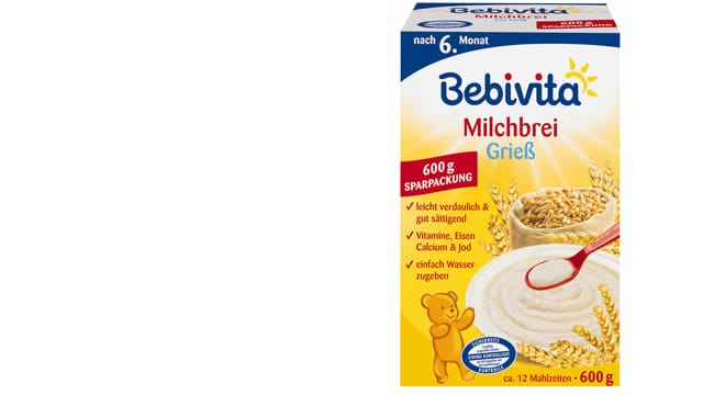 Rückruf: Dieser Milchbrei von Bebivita könnte durch Glassplitter verunreinigt sein.