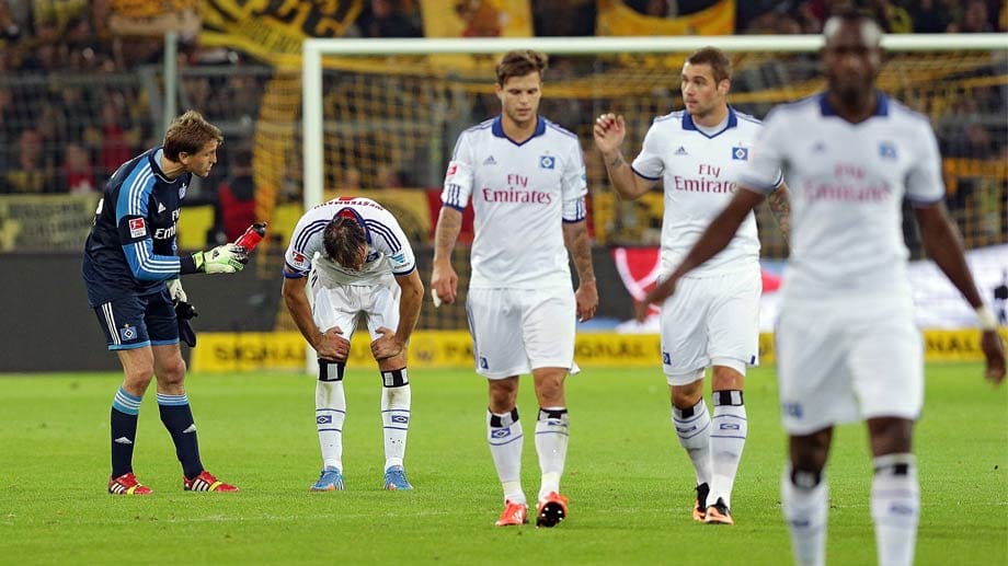 Die HSV-Profis sind nach dem Spiel beim BVB bedient.