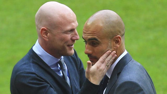Gleiche Frisur, gleiche Ansichten: Matthias Sammer und Pep Guardiola (re.) verstehen sich. Gleiche Frisur, gleiche Ansichten: Matthias Sammer und Pep Guardiola (re.) verstehen sich.