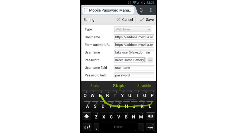 Obwohl das Add-on "Mobile Password Manager" sowohl für Android als auch PC erhältlich ist, hat der Entwickler es vor allem auf Touchscreens ausgelegt.