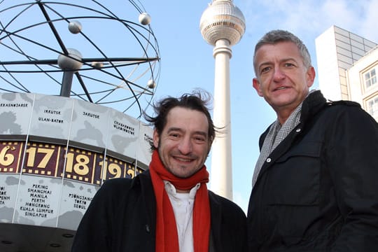 Die Schauspieler Dominic Raacke (re.) alias Hauptkommissar Till Ritter und Boris Aljinovic alias Hauptkommissar Felix Stark.