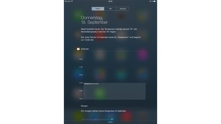 Mitteilungszentrale unter iOS 7