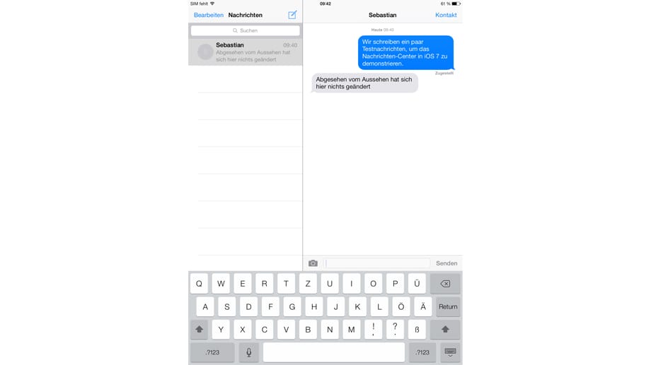 Messaging-Center unter iOS 7