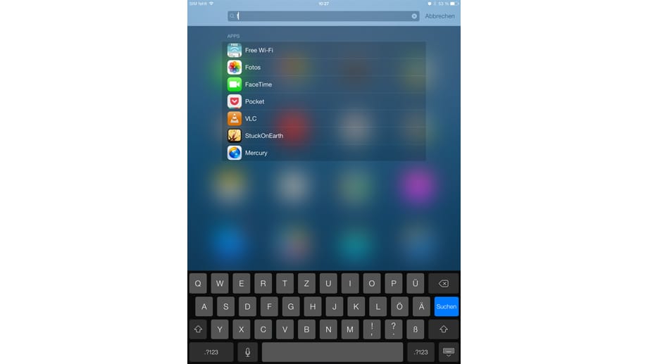 Spotlight-Suche unter iOS 7