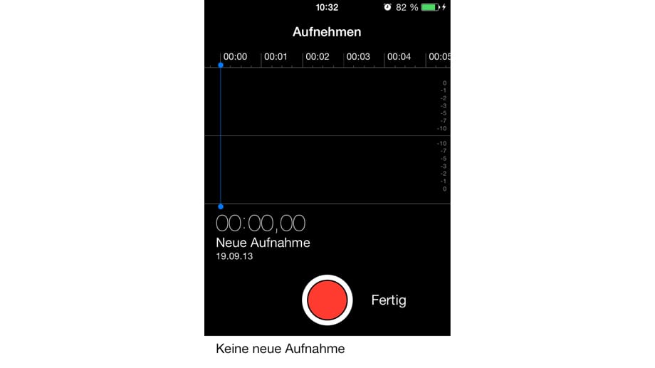 Sprachmemo-App unter iOS 7