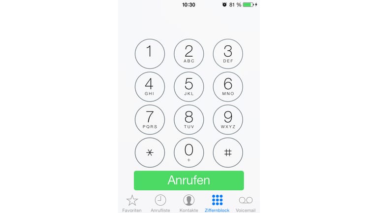 Telefon-Anwendung unter iOS 7