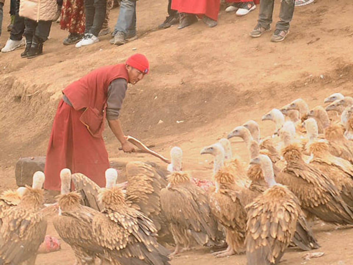 Himmelsbestattungen in Tibet