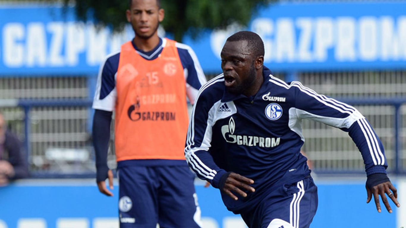Gerald Asamoah nahm am Montag am Training von Schalke 04 teil.