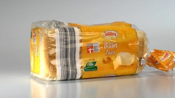 Toastbrot: Der Buttertoast von Aldi Nord schnitt im Test am schlechtesten ab.