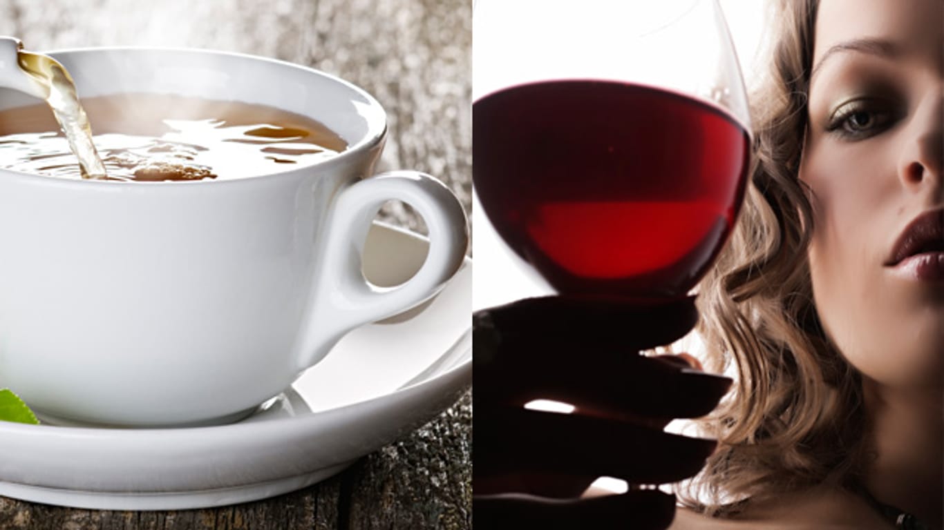 Alkohol kann dick machen: Ein Glas Wein, egal ob Weiß- oder Rotwein, enthält rund 80 bis 100 Kilokalorien.
