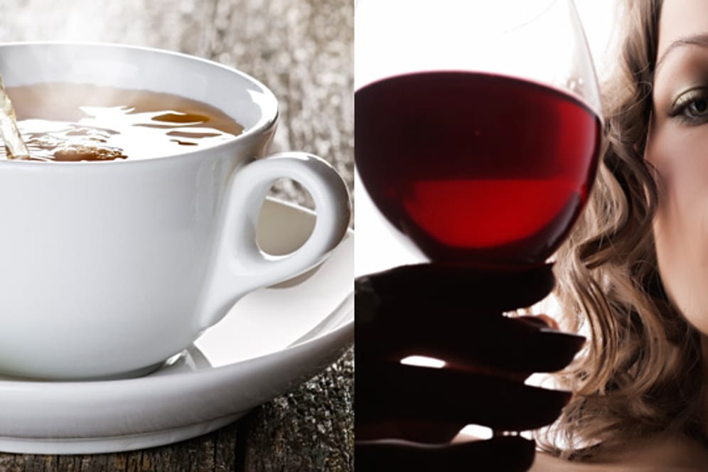 Alkohol kann dick machen: Ein Glas Wein, egal ob Weiß- oder Rotwein, enthält rund 80 bis 100 Kilokalorien.