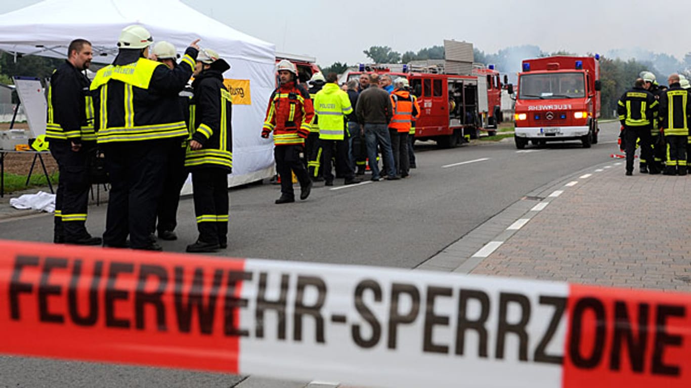 Gasexplosion - Sperrzone in Harthausen