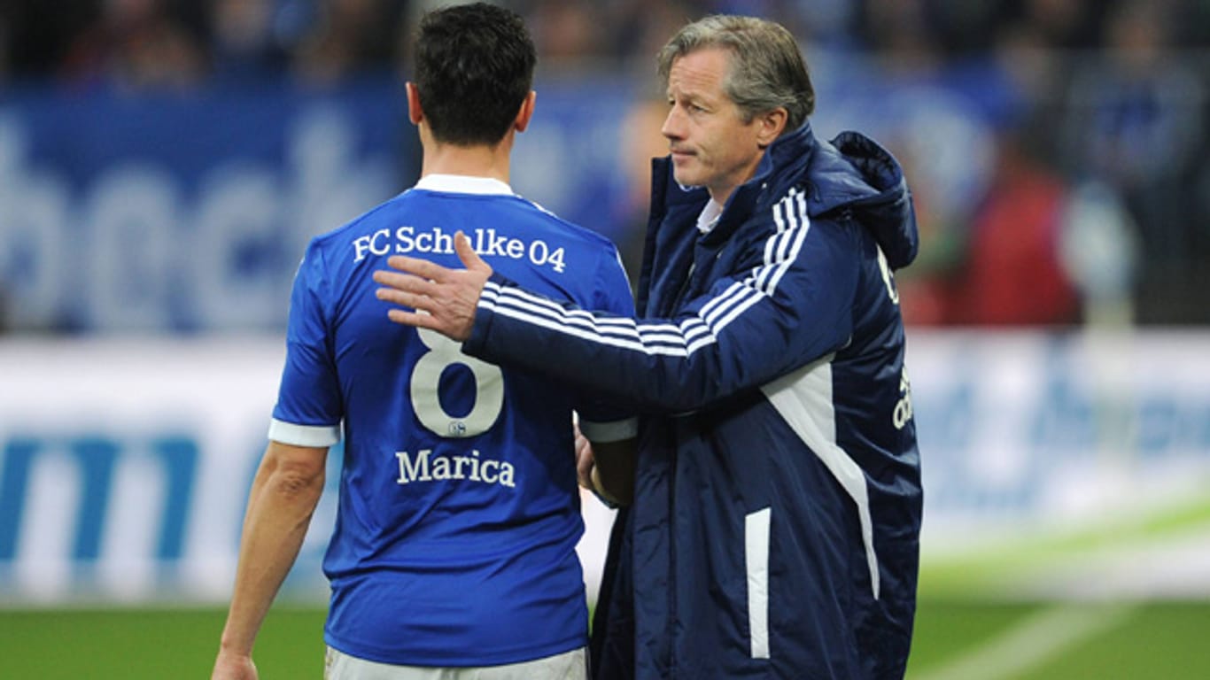 Ciprian Marica lief auf Schalke unter Trainer Jens Keller (re.) noch mit seinem Nachnamen auf.