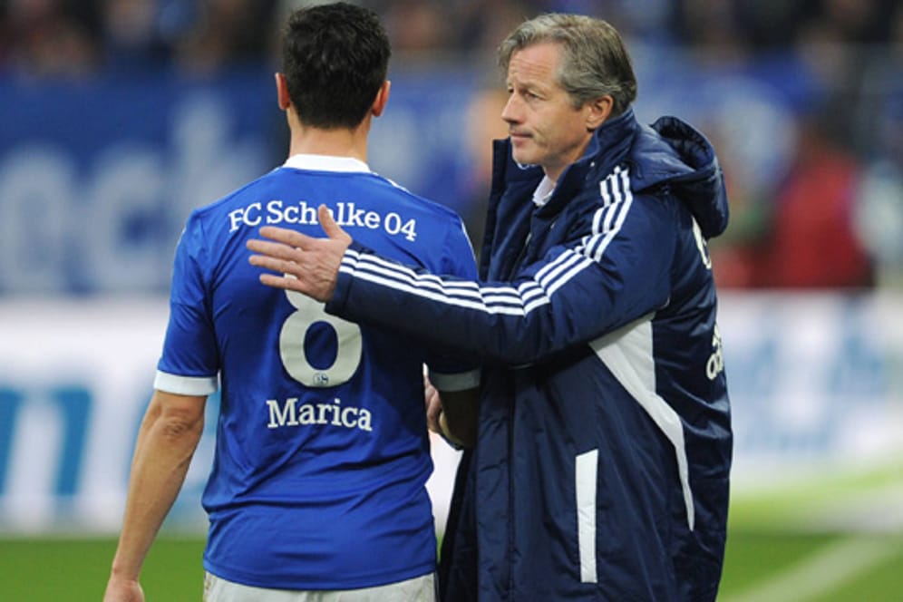 Ciprian Marica lief auf Schalke unter Trainer Jens Keller (re.) noch mit seinem Nachnamen auf.