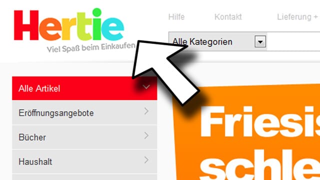 Bunte Farben, buntes Sortiment: So präsentiert sich Hertie neu im Netz