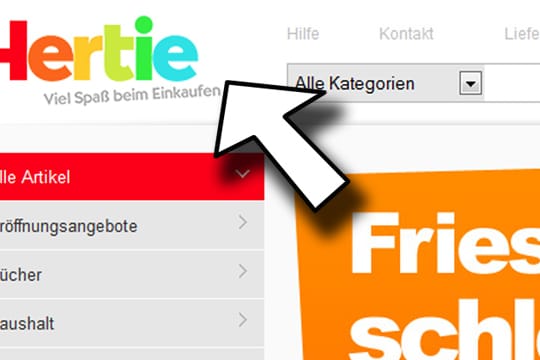 Bunte Farben, buntes Sortiment: So präsentiert sich Hertie neu im Netz