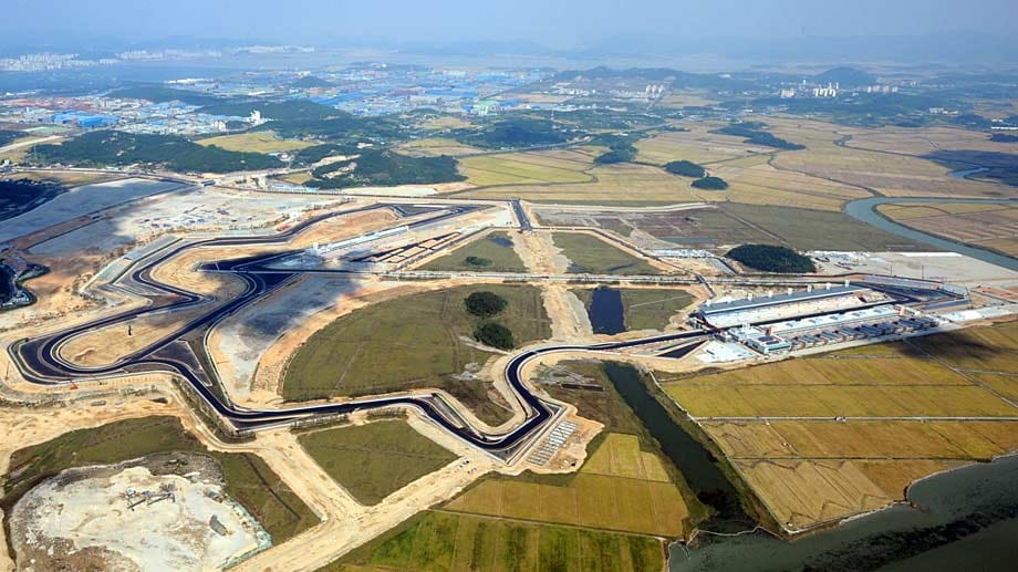 Die Rennstrecke in Südkorea - irgendwo im Nirgendwo.
