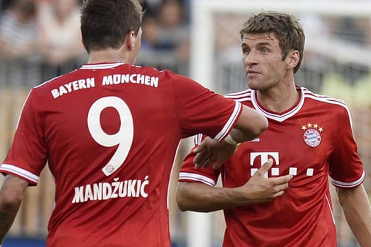 Mario Mandzukic (li.) könnte seinen Platz in der Sturmmitte an Thomas Müller verlieren.