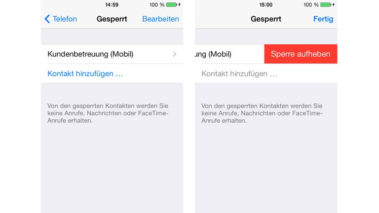 iOS 7 erlaubt es iPhone-Benutzern, nervige Kontakte zu sperren, sodass keine Anrufe oder Nachrichten mehr durchkommen.
