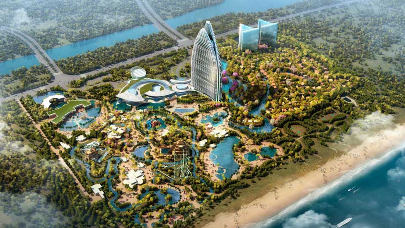 So soll das "Atlantis, Sanya Hainan" nach Fertigstellung aussehen.