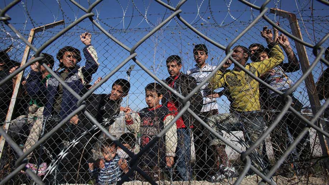 Illegale Einwanderer an der griechisch-türkischen Grenze