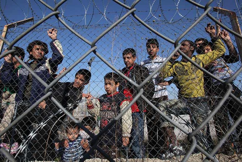 Illegale Einwanderer an der griechisch-türkischen Grenze