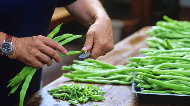 Stangenbohnen aus dem eigenen Garten sind besonders nährstoffreich und gesund