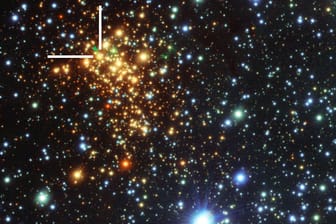 Mit einem speziellen Teleskop ist der Sternenhaufen Westerlund 1 zu erkennen.