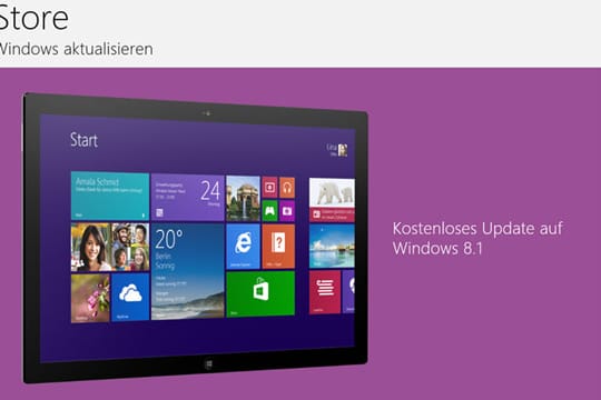Screenshot des kostenlosen Updates von Windows 8.1 im Windows Store