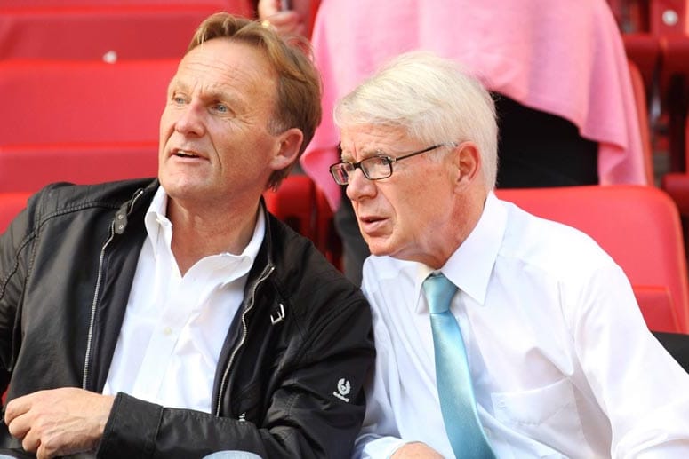 Borussia Dortmunds Duo in der Chefetage: Geschäftsführer Hans-Joachim Watzke (re.) und Präsident Reinhard Rauball.