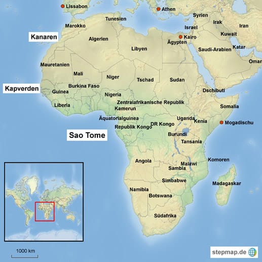 Die Inselrepublik São Tomé, der zweitkleinste Staat des Schwarzen Kontinents, liegt 250 Kilometer vor der Küste von Gabun.