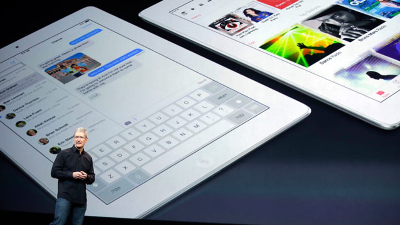 Apple-Chef Tim Cook bei der Vorstellung des iPad Air.