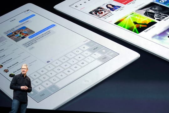 Apple-Chef Tim Cook bei der Vorstellung des iPad Air.