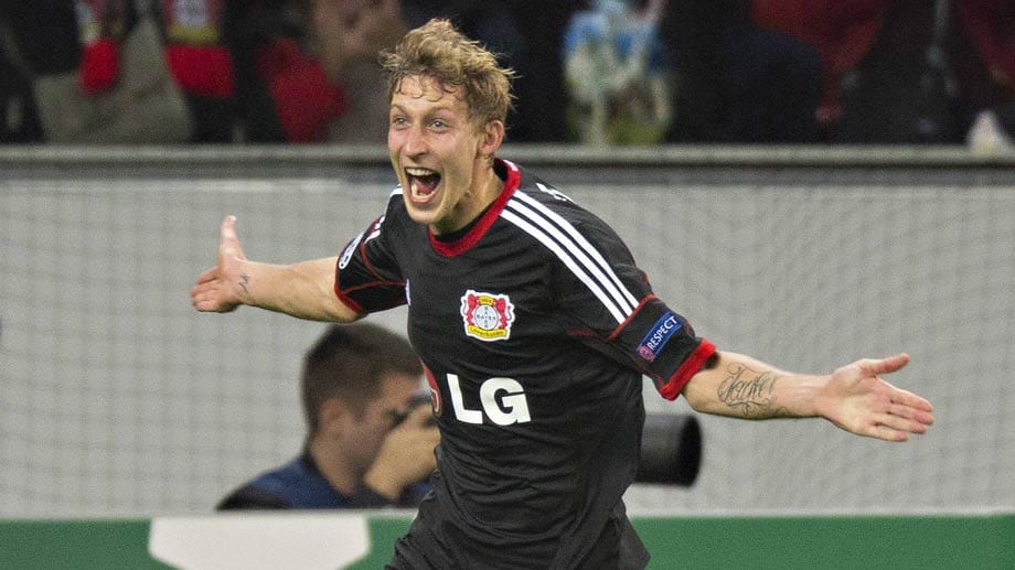 Stefan Kießling hat nach seinen beiden Treffern gegen Donezk gut lachen. Stefan Kießling hat nach seinen beiden Treffern gegen Donezk gut lachen.