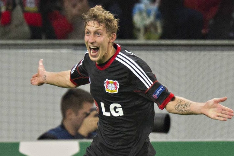 Stefan Kießling hat nach seinen beiden Treffern gegen Donezk gut lachen.