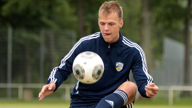 Ersatzkeeper Jakob Pieles im Training von Carl-Zeiss Jena.