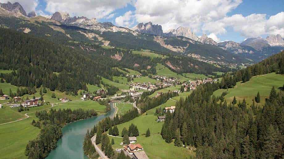 Das idyllische Moena in den Dolomiten ist ein Paradies für Mountainbiker und Wanderer.