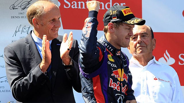Hans-Joachim Stuck und Sebastian Vettel Hans-Joachim Stuck und Sebastian Vettel