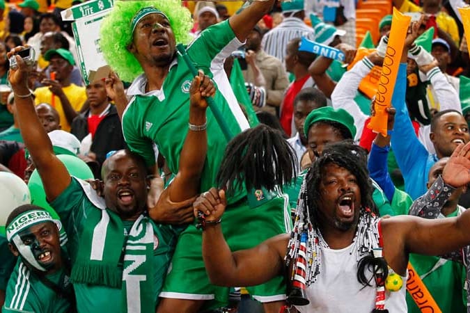 Nigerianische Fans (hier der Nationalmannschaft) können fast immer mit einem Sieg der Heimmannschaft rechnen.