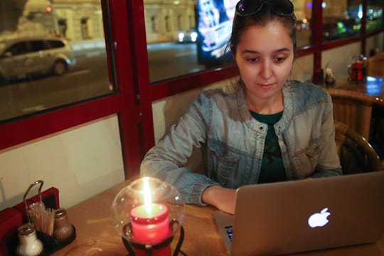 WLAN-Hotspot in einem Café