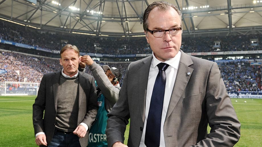 Hans-Joachim Watzke und Clemens Tönnies streiten sich über die grünen Schalke-Trikots.