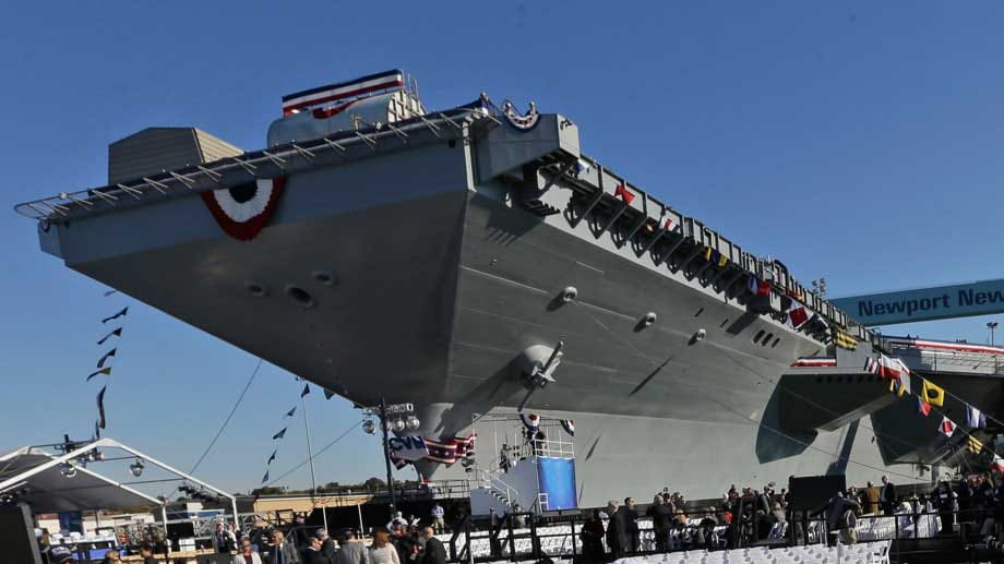 Mit einer Länge von 333 Metern gehört die "USS Gerald Ford" zu den größten Flugzeugträgern der Welt. Mit einer Länge von 333 Metern gehört die "USS Gerald Ford" zu den größten Flugzeugträgern der Welt.